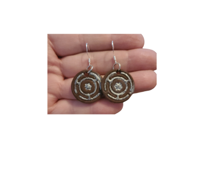 Handmade Hecate’s Wheel Earrings – Pagan & Witchy Jewelry for Spiritual Style