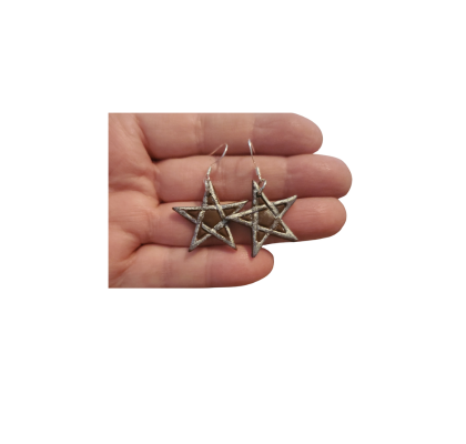 Handmade Pentacle Star Earrings – Gothic & Witchy Jewelry for Spiritual Fashion