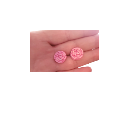 Handmade Pink Coral Stud Earrings – Ocean Inspired Minimalist Jewelry